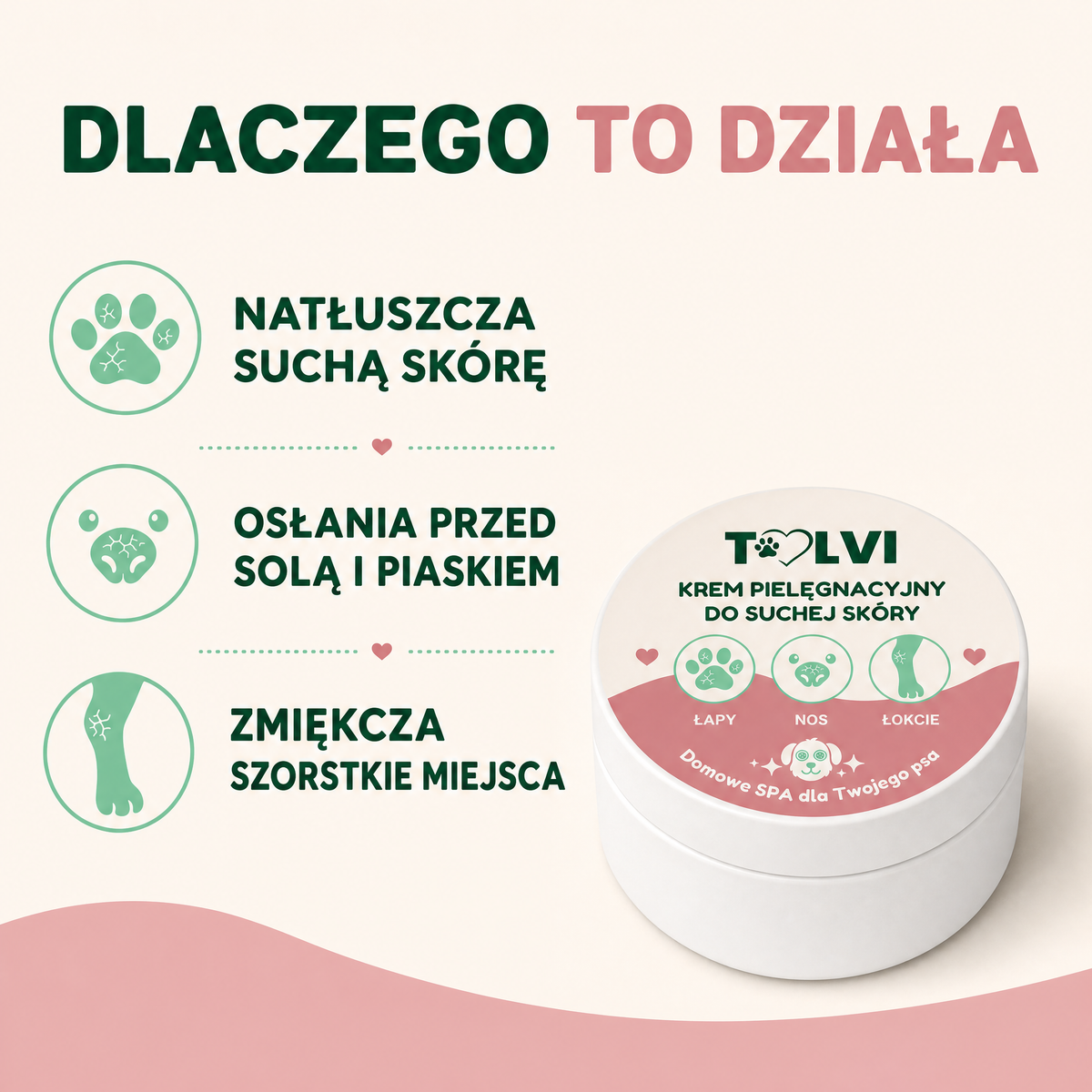 Tolvi - Krem pielęgnacyjny do suchej skóry: łapy, nos, łokcie