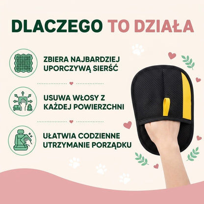 Wielorazowa Rękawica do Usuwania Sierści Psa i Kota