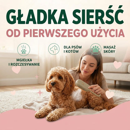 Elektryczna Szczotka z Mgiełką dla Psa i Kota