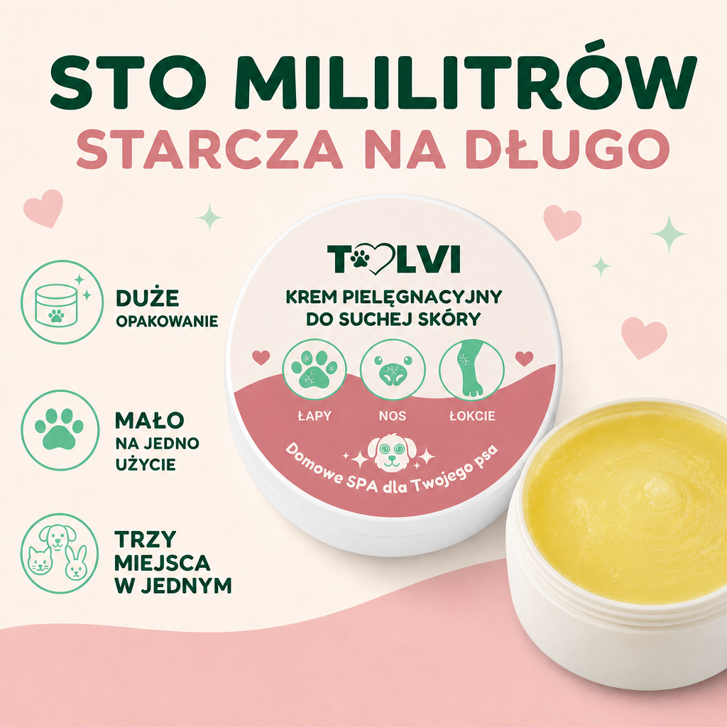 Tolvi - Krem pielęgnacyjny do suchej skóry: łapy, nos, łokcie